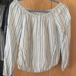O’Neill striped off the shoulder top